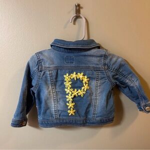 Personalized “P” Oshkosh Jean Jacket Size 9 months Hand embroidered hand made